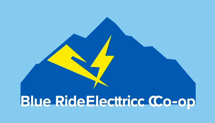 Blue Ridge Electric Co-op logo with mountain outline and yellow bolt