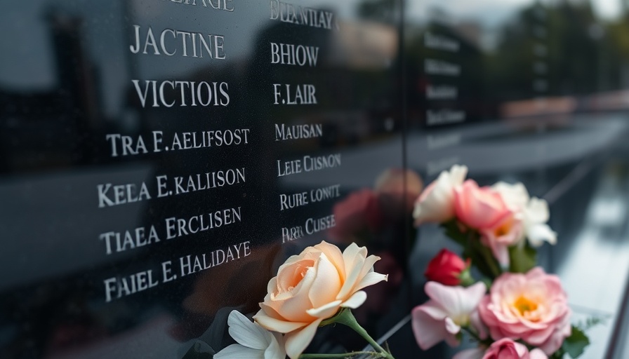 24th anniversary of the 9/11 attacks memorial with engraved names and flowers.