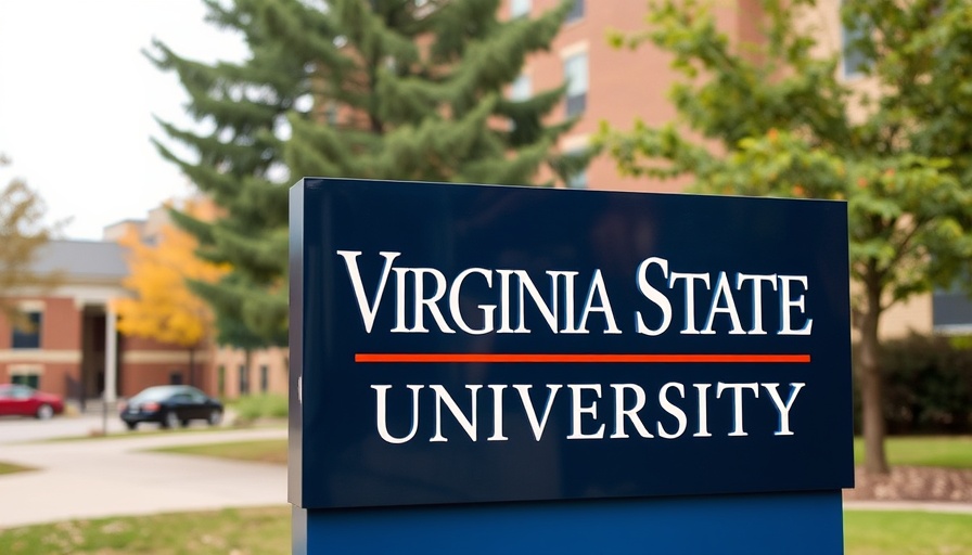 HBCUs welcome sign at Virginia State University, campus safety discussion.