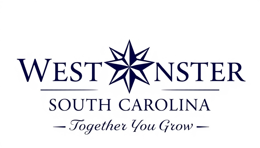 Westminster South Carolina logo with star and slogan 'Together We Grow'.