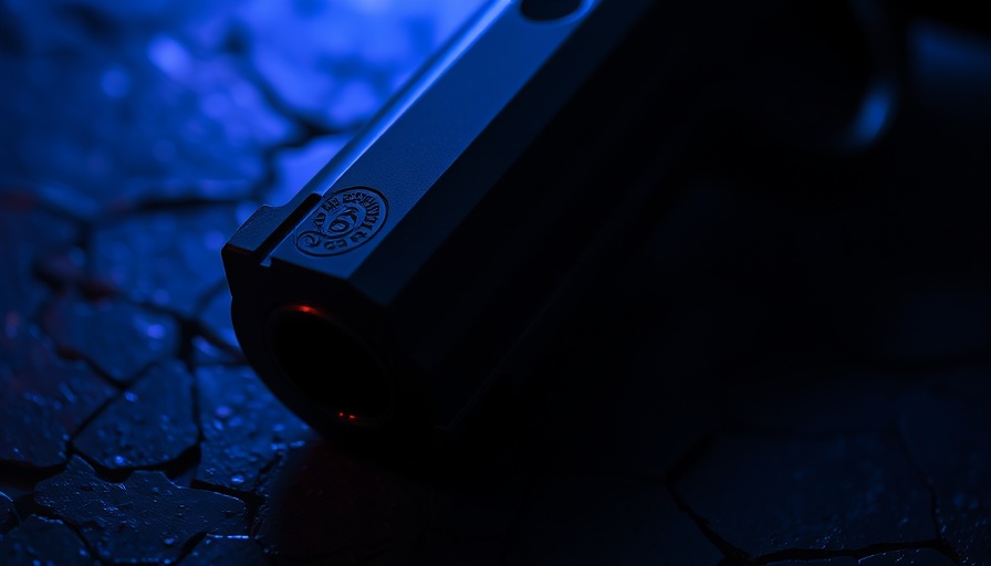 Close-up of gun trigger on textured surface, Greenville shooting news.