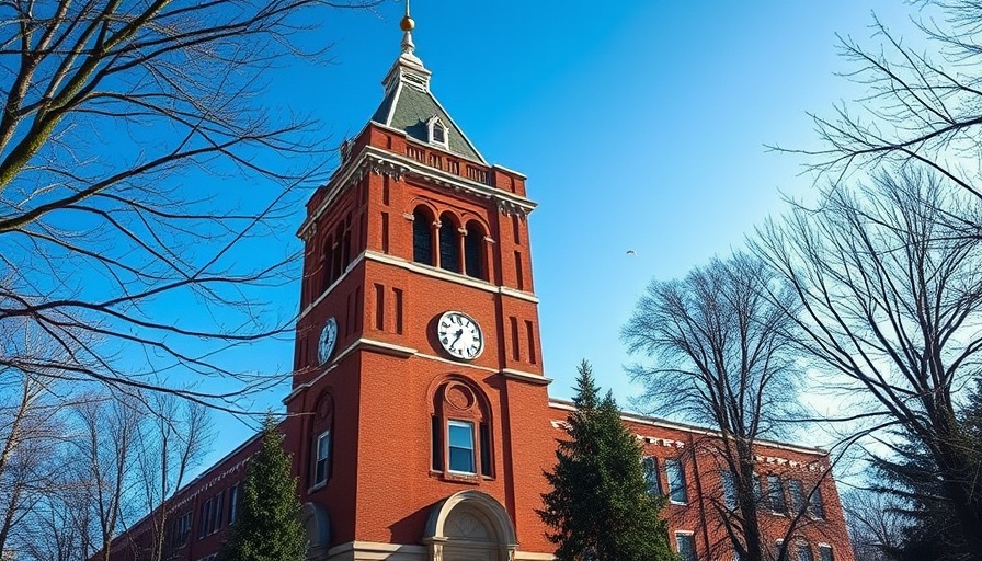 Clemson University tower against blue sky, relating to professor commenting on controversy.