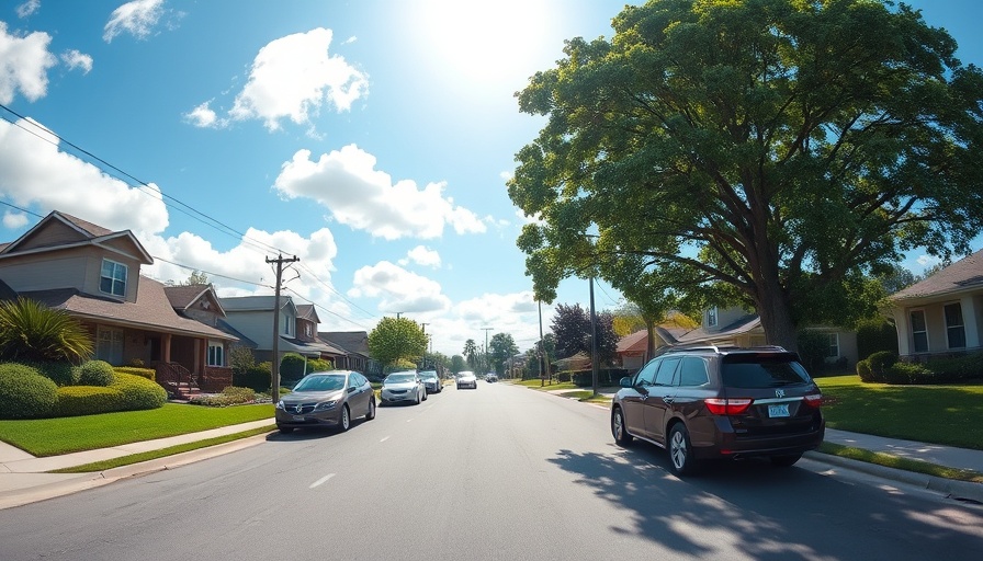 Suburban street scene in Anderson County, potential crime location.