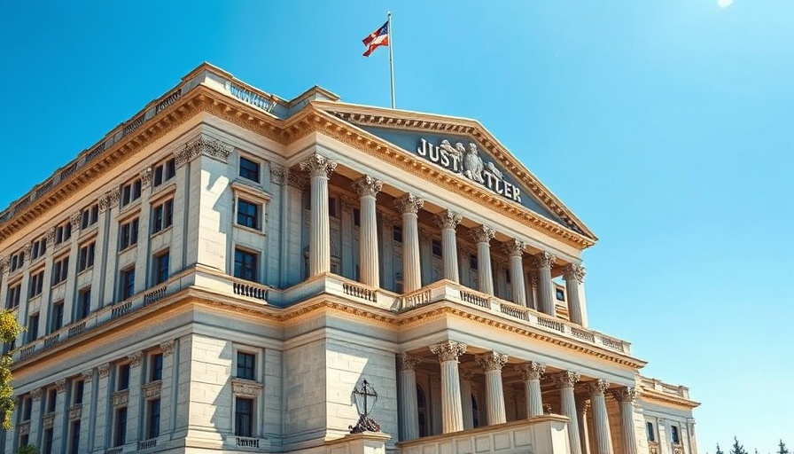 Government building symbolizing justice and authority related to drug trafficking and lifestyle choices.