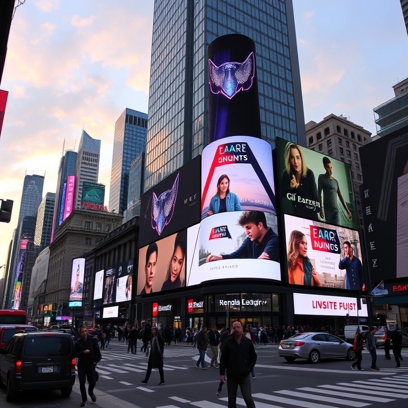 Elevate your brand with expert storytelling and media branding like Times Square.