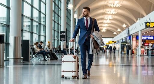 Professional with Delsey luggage