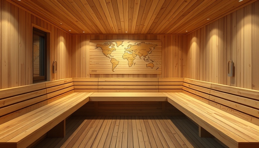 Modern sauna interior highlighting post-workout sauna benefits with warm lighting.