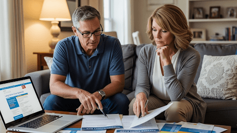 Couple considering long-term care insurance options
