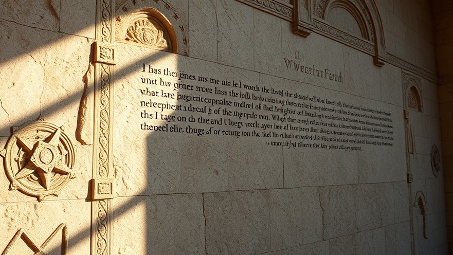 Intricate stone wall with prophetic symbols, evoking Rick Renner's teachings on spiritual warfare.
