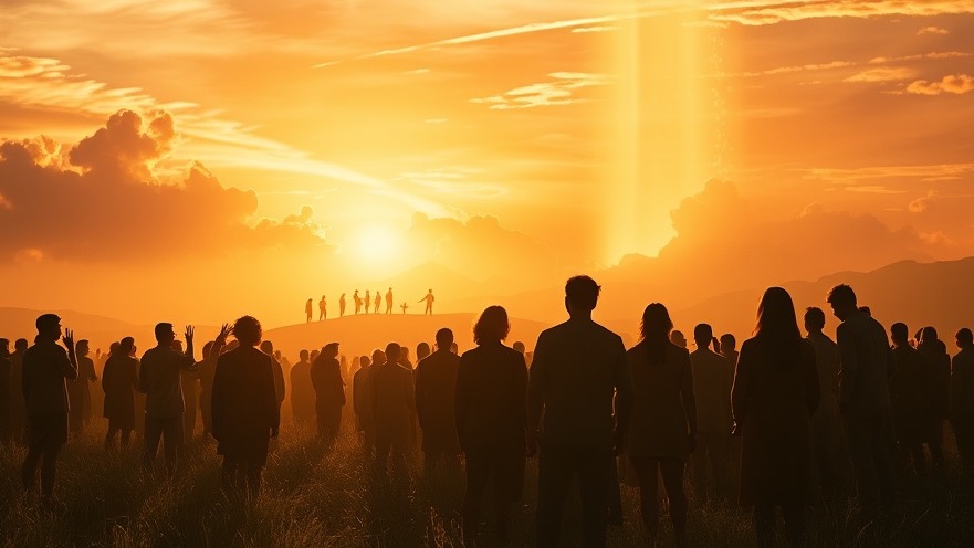 A transcendent sunset landscape reflecting hope and eschatology, inspired by Rick Renner's biblical prophecy.
