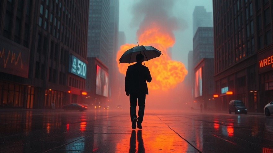 A lone man walks a rain-soaked street amidst chaos, embodying faith-driven believers in JosephZ miracles.