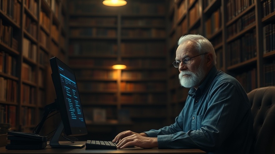 Elderly man in a library, reflecting on Rick Renner's insights on spiritual warfare.
