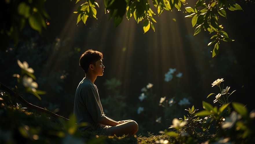 A peaceful garden scene symbolizing truth seeking and spiritual growth.