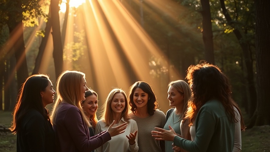 Rick Renner's uplifting community shares encouraging words in a sunlit forest setting.