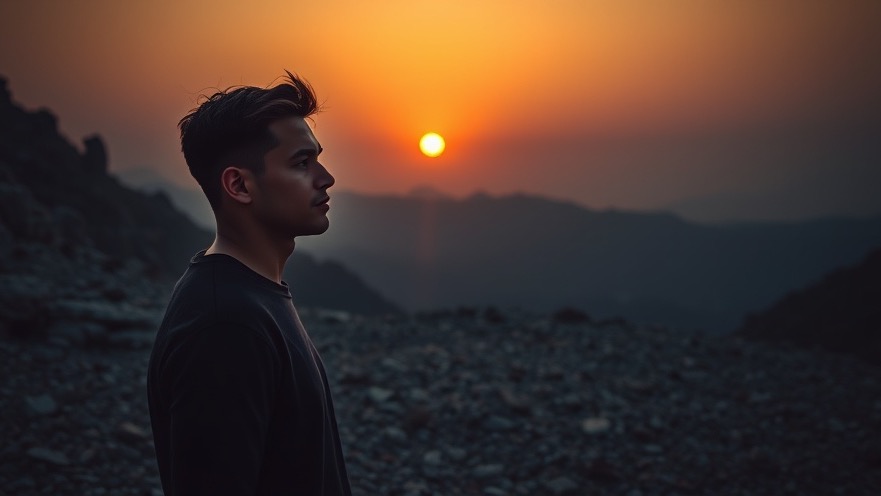 A person gazes at a sunset, symbolizing prophetic delays in spiritual growth.