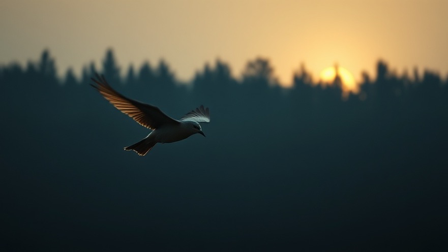 A small bird in mid-flight embodying prophetic insights and personal breakthrough.