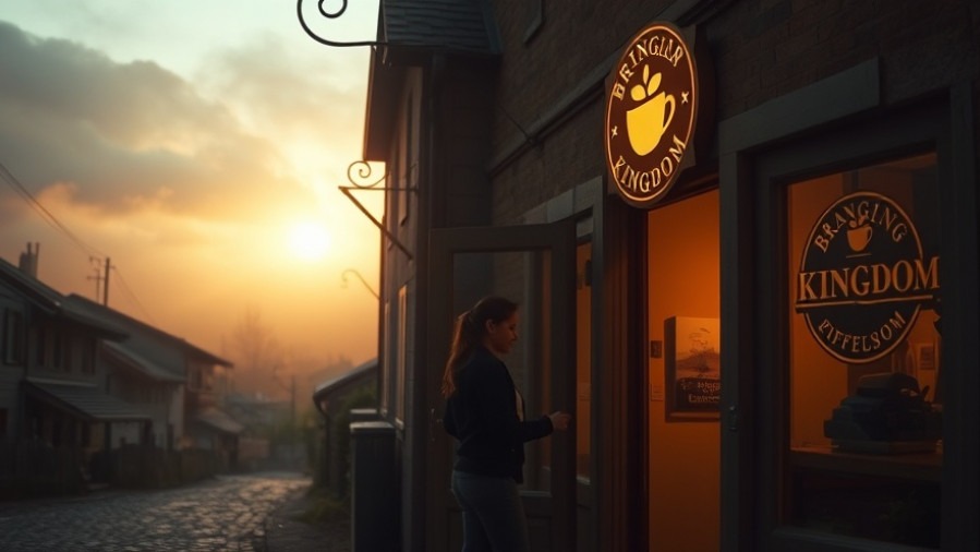 A quiet mountain town coffee shop, embodying Lance Wallnau's prophetic business movement.