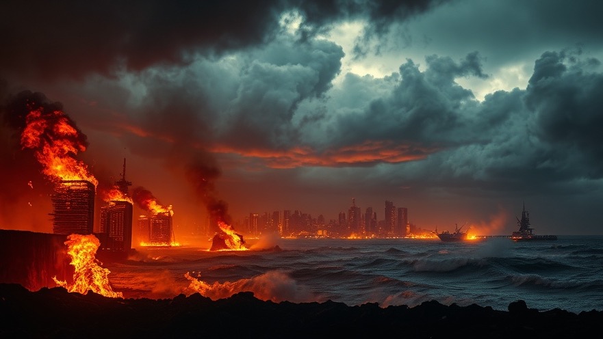 Dramatic apocalyptic scene highlighting miracles and healings amid destruction.