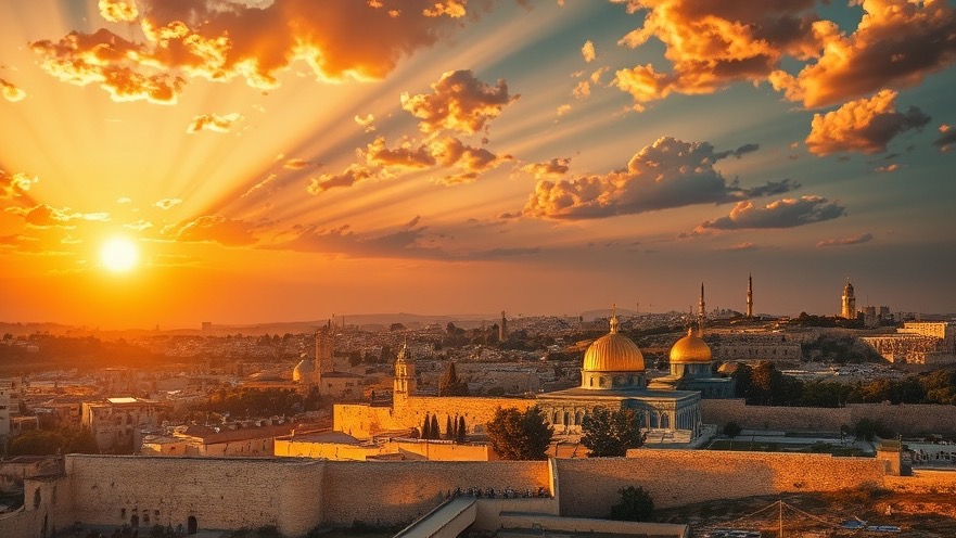 Aerial view of Jerusalem at twilight symbolizing Christian-Jewish relations and prophecy fulfillment.