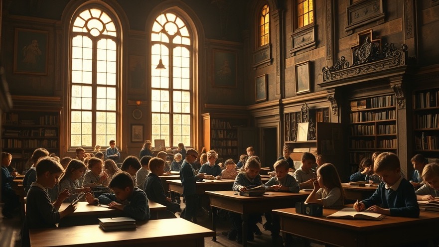 Children engaged in classical education at a historic Edinburgh school, exploring learning.