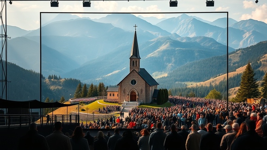 A serene mountain gathering showcasing spiritual unity with Mario Murillo's prophetic insights.