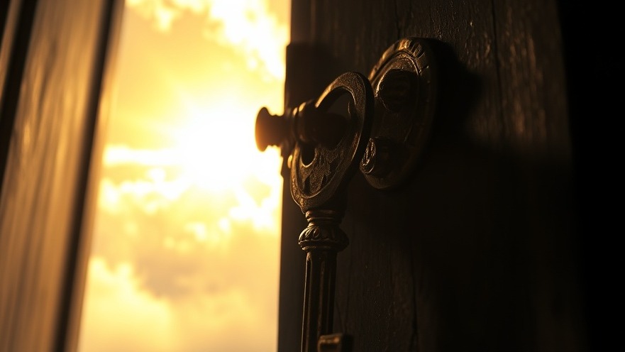 A weathered hand with an ornate key symbolizes Cyrus model leadership and prophetic patterns.