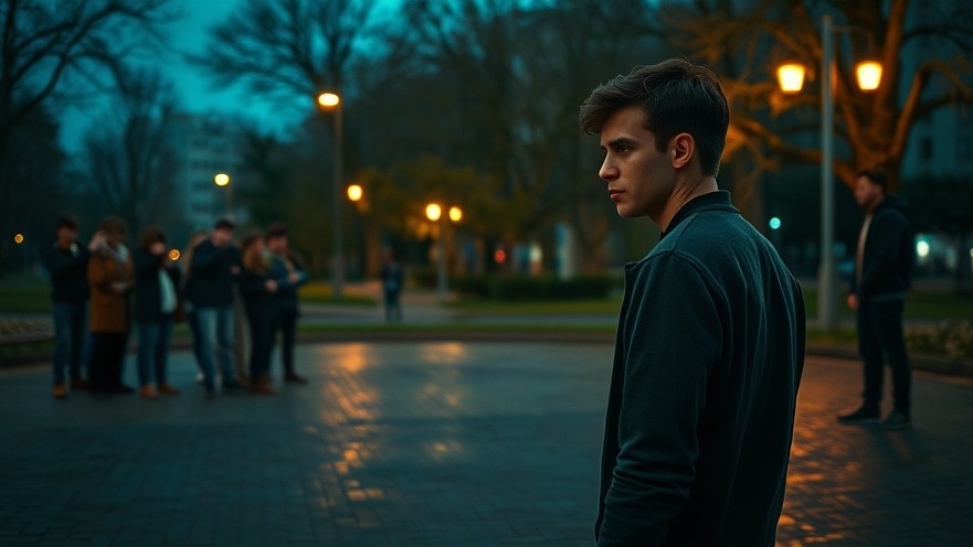 A tense moment of spiritual warfare in urban twilight; faith-driven conservatives face mockery.