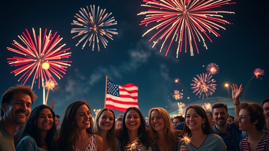 Citizens celebrate July 4th under fireworks, embodying spiritual protection and unity.