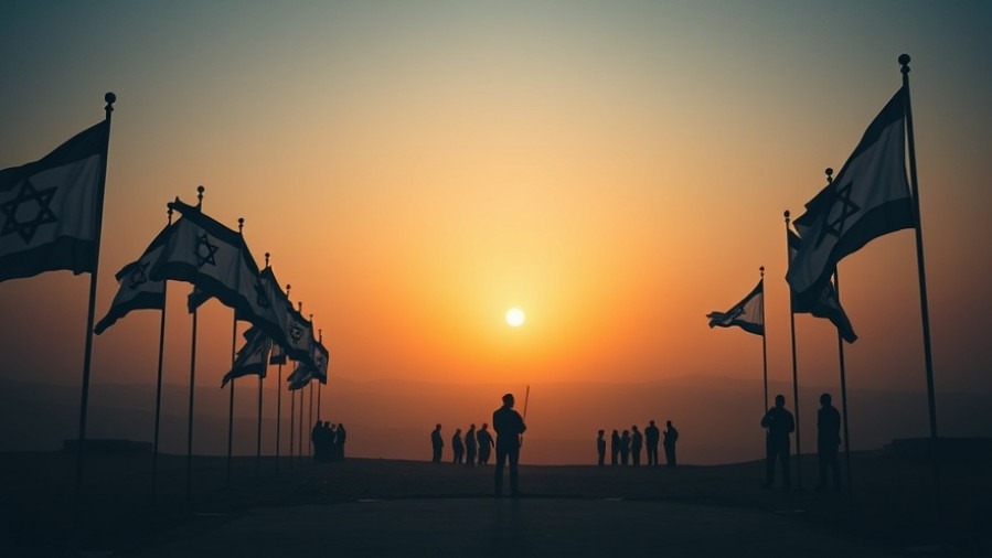 Dramatic Israel dawn scene symbolizing Middle Eastern affairs and peace accords.