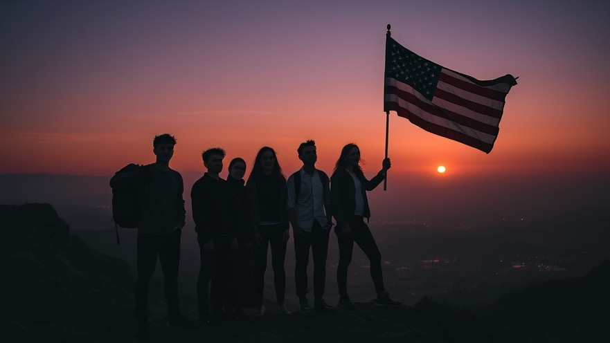 A group of faith-filled leaders on a hillside at sunset, symbolizing unity and purpose.