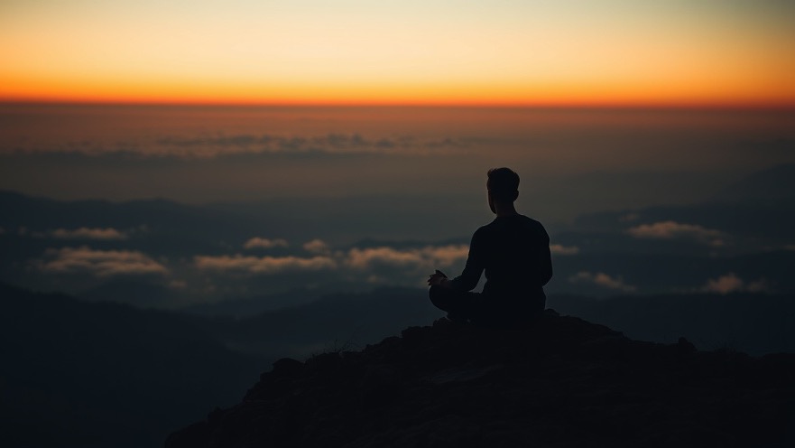 Lone silhouette during spiritual warfare, embodying peace and prophetic belief at sunset.