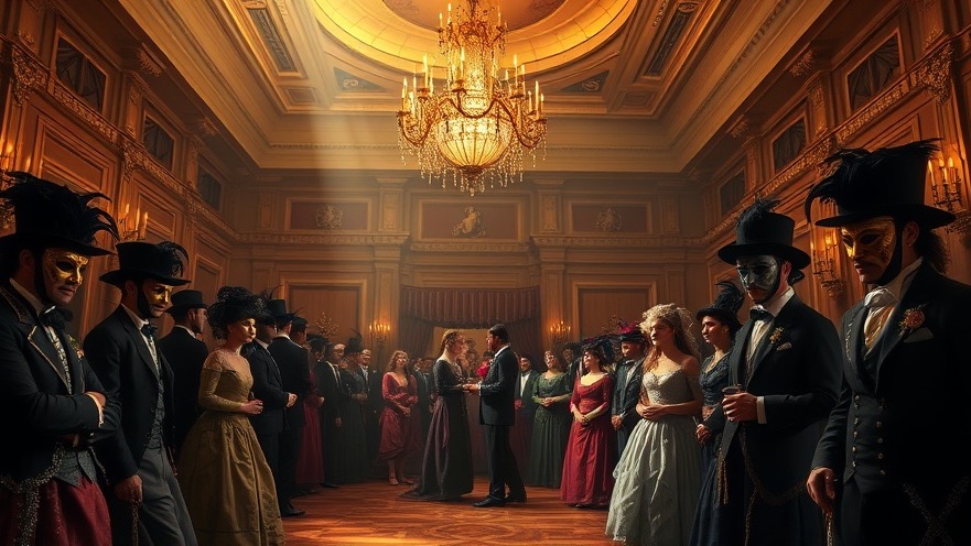 Masquerade of Shadows: A grand ballroom scene illustrating spiritual deception in the church.