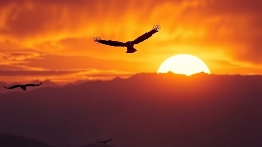 A majestic eagle soaring at sunset, symbolizing the power of prayer and personal breakthrough.