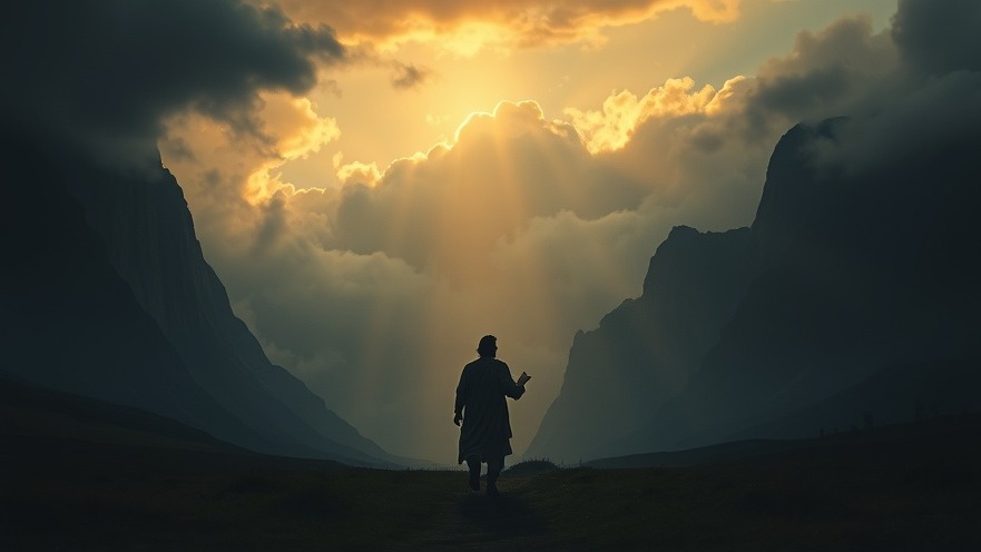 A spirit-filled Christian seeks personal breakthrough, illuminated by divine light.