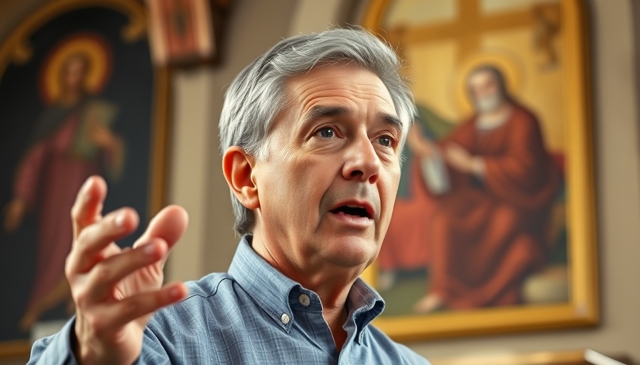 Rick Renner passionately speaking in a church setting.