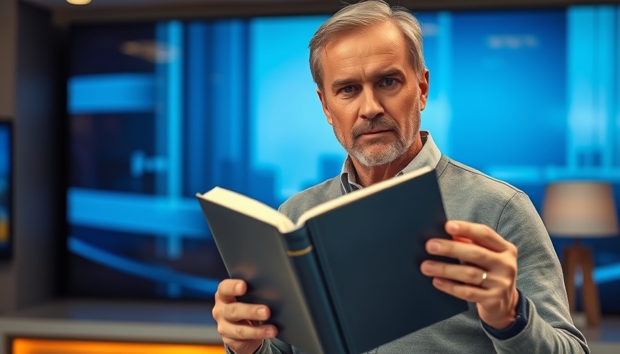 Lance Wallnau presenting book on TV set