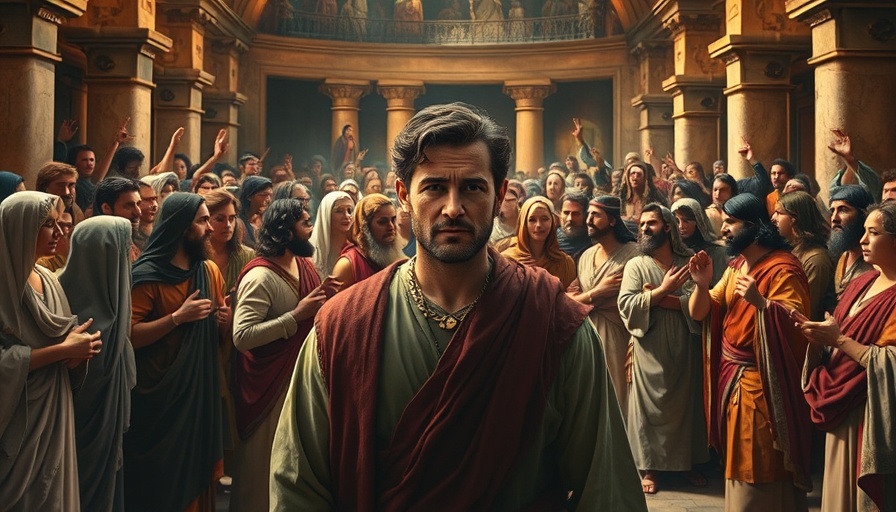 Rick Renner historical biblical scene with expressive animated characters