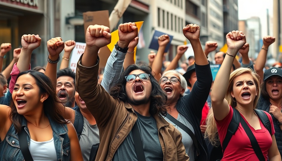 Iranian people as allies in protest, raising fists passionately.