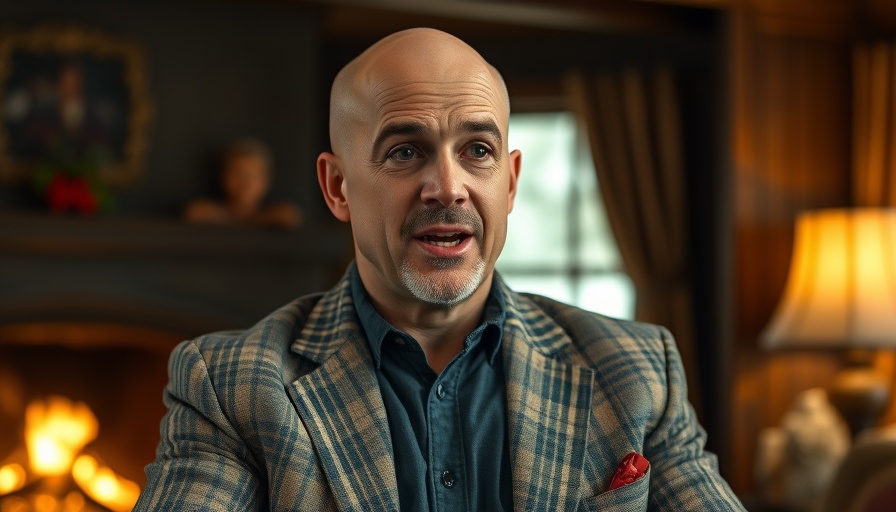 JosephZ speaker in checkered blazer, speaking in cozy setting.
