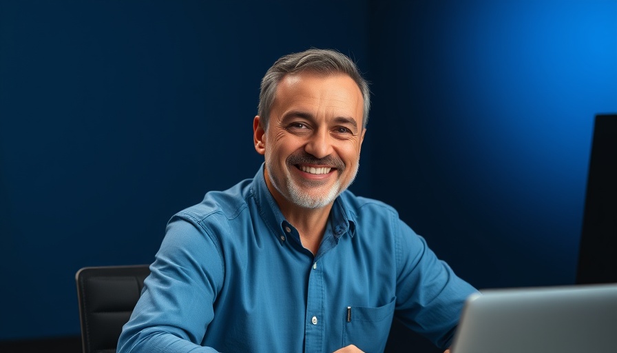 Dutch Sheets smiling in a blue shirt during a broadcast.