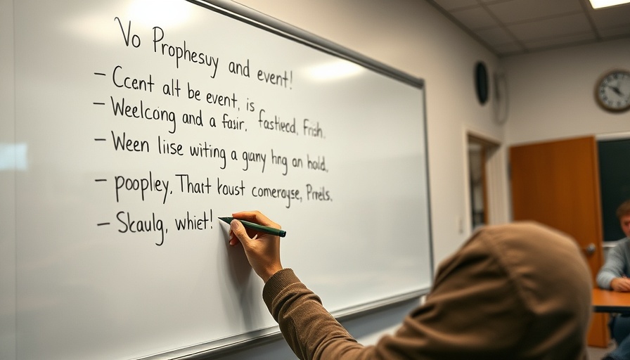 Joseph Z prophetic message on whiteboard, March 2024.