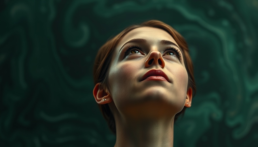 Contemplative woman reflecting, conveying accountability to God.
