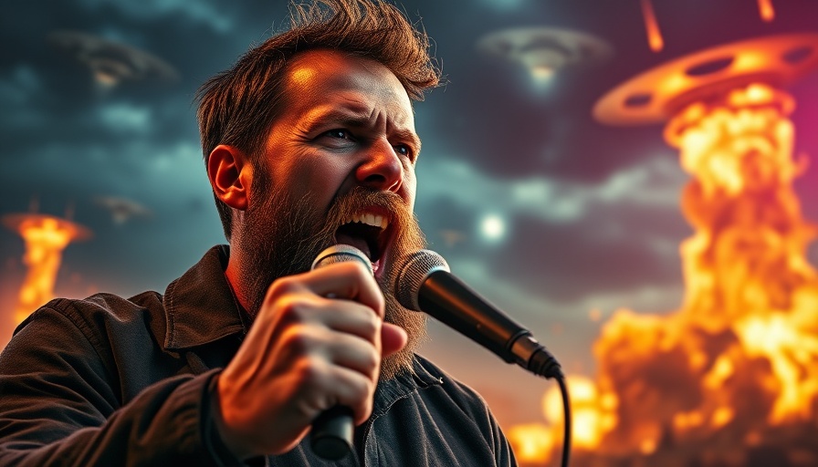 Alan DiDio delivering a prophetic warning with intense visuals.