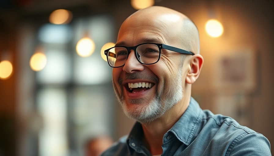 Rick Renner smiling joyfully in an indoor setting.