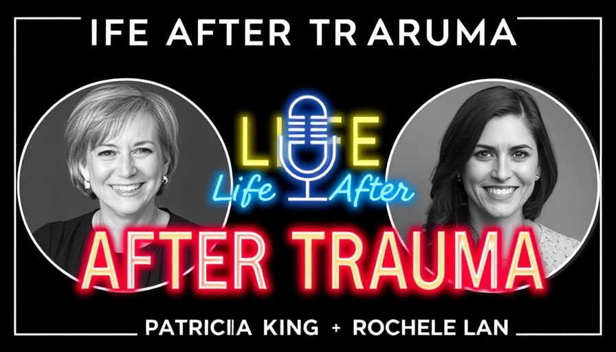 Patricia King podcast promo image for 'Life After Trauma'.