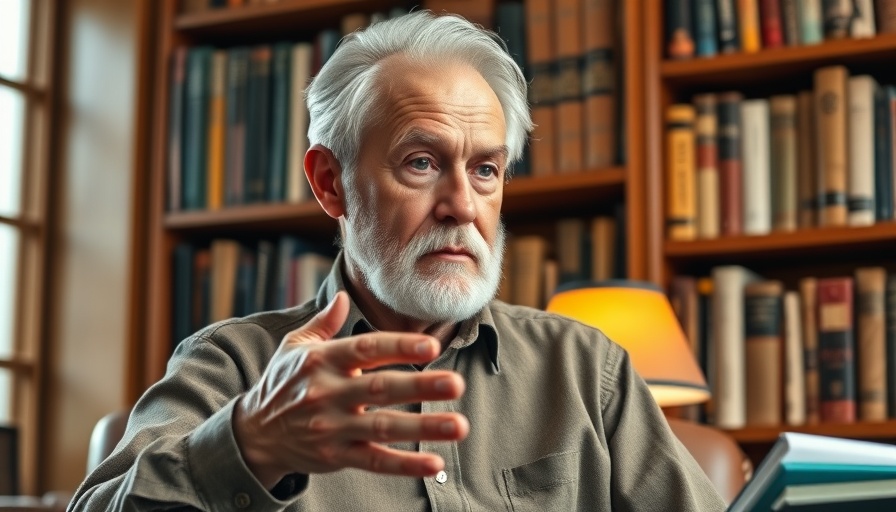 Elderly man discusses tithing and prosperity in study.
