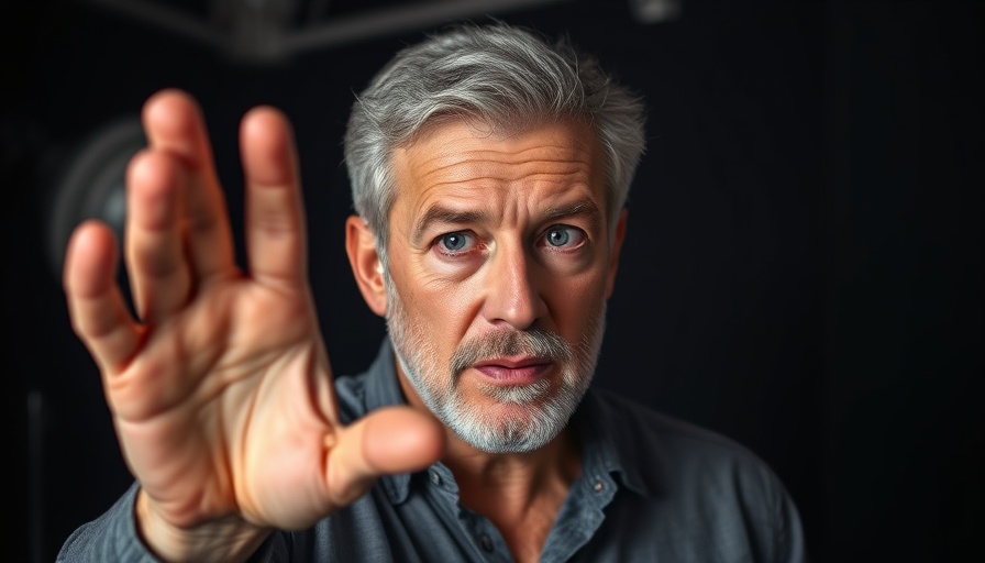 Mature man gesturing while discussing 'sin in the camp' with intense expression.