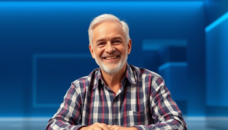 Stay Flexible concept with a smiling older man in a studio.