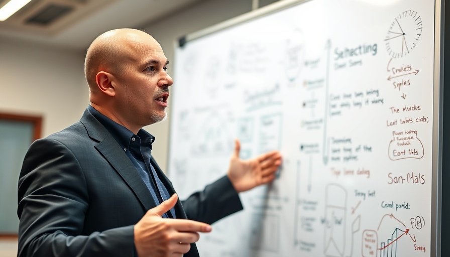 Speaker explaining diagrams on a whiteboard about a prophetic timeline.