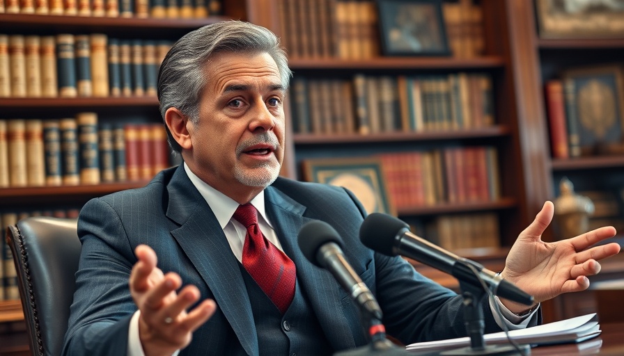 Distinguished man explaining data protection on a talk show.